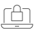 Lock and laptop icon