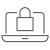 Lock and laptop icon